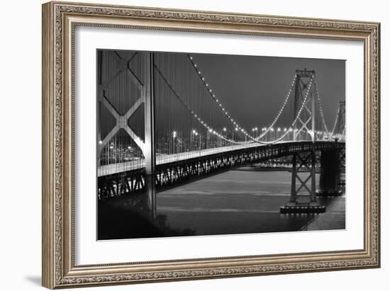 Oakland Bridge 2 BW-Moises Levy-Framed Photographic Print