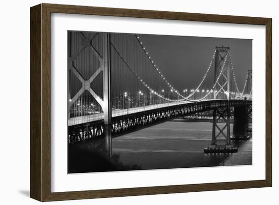 Oakland Bridge 2 BW-Moises Levy-Framed Photographic Print