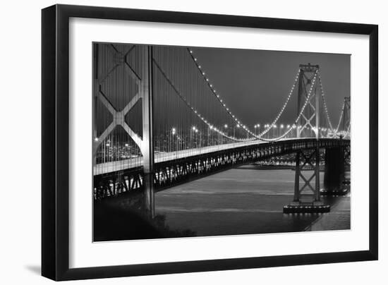 Oakland Bridge 2 BW-Moises Levy-Framed Photographic Print