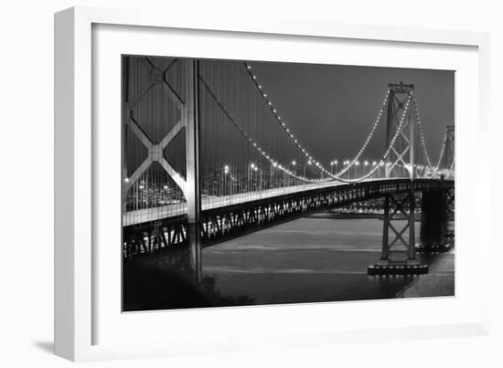 Oakland Bridge 2 BW-Moises Levy-Framed Photographic Print