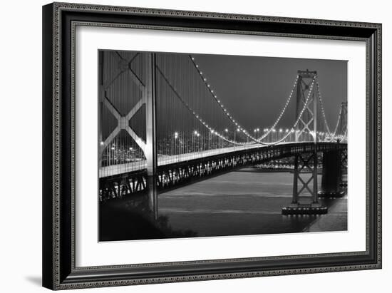 Oakland Bridge 2 BW-Moises Levy-Framed Photographic Print