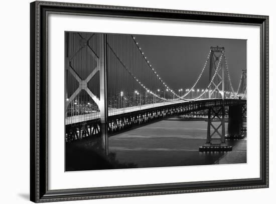 Oakland Bridge 2 BW-Moises Levy-Framed Photographic Print