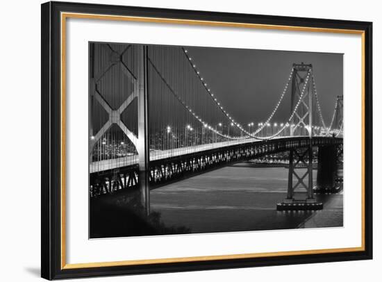 Oakland Bridge 2 BW-Moises Levy-Framed Photographic Print