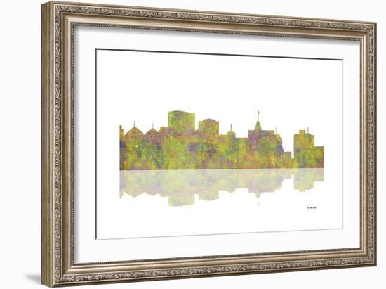 Oakland California Skyline 1-Marlene Watson-Framed Giclee Print