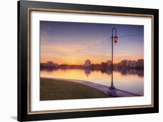 Oakland Lakeside Scene-Vincent James-Framed Photographic Print