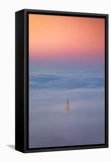 Oakland Mormon Temple Spire Above The Fog Bay Area-Vincent James-Framed Premier Image Canvas