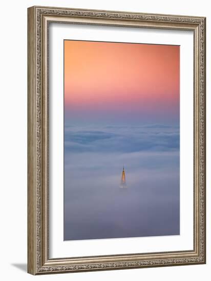 Oakland Mormon Temple Spire Above The Fog Bay Area-Vincent James-Framed Photographic Print