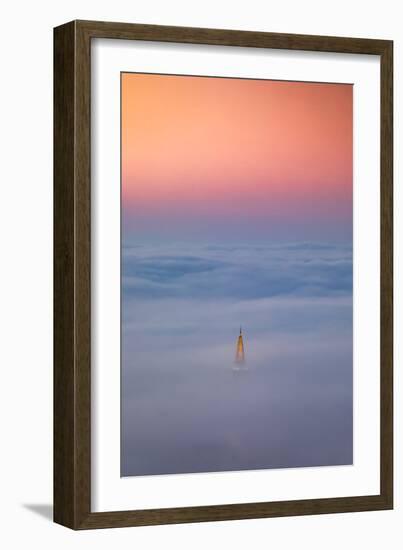 Oakland Mormon Temple Spire Above The Fog Bay Area-Vincent James-Framed Photographic Print