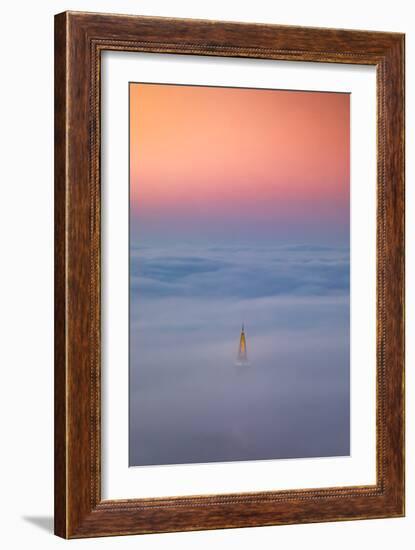 Oakland Mormon Temple Spire Above The Fog Bay Area-Vincent James-Framed Photographic Print