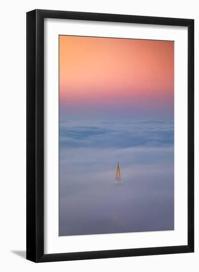Oakland Mormon Temple Spire Above The Fog Bay Area-Vincent James-Framed Photographic Print