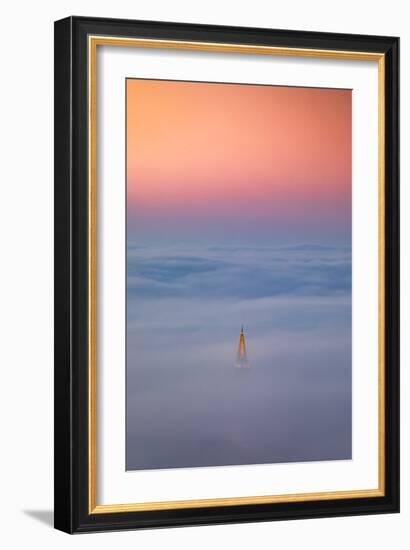 Oakland Mormon Temple Spire Above The Fog Bay Area-Vincent James-Framed Photographic Print