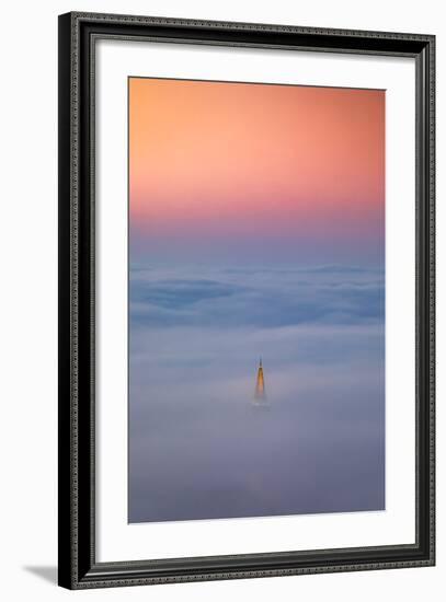 Oakland Mormon Temple Spire Above The Fog Bay Area-Vincent James-Framed Photographic Print