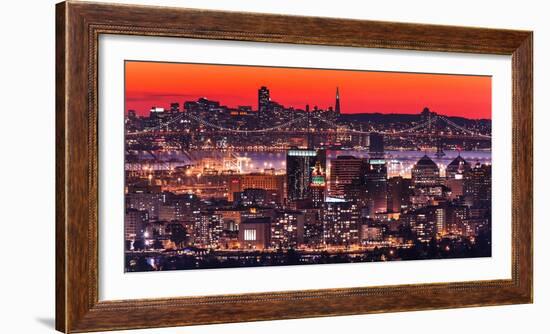 Oakland SF Twilight-Greg Linhares-Framed Photographic Print