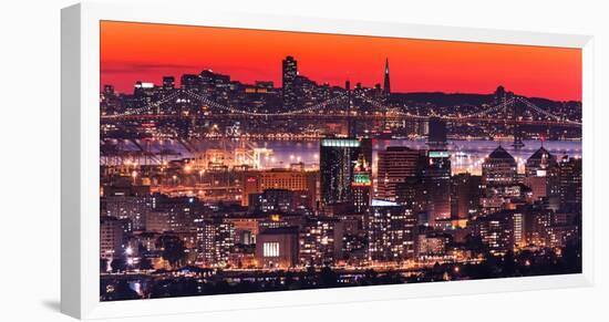 Oakland SF Twilight-Greg Linhares-Framed Premier Image Canvas