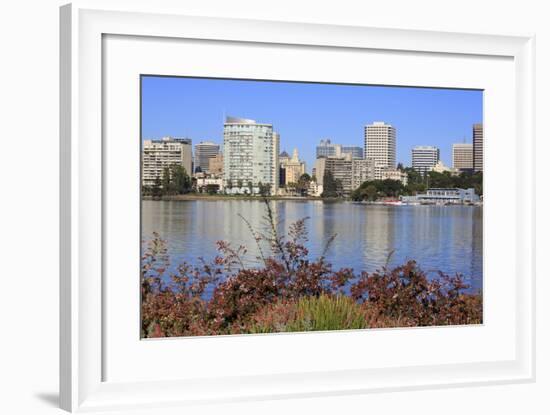 Oakland Skyline and Lake Merritt, Oakland, California, United States of America, North America-Richard Cummins-Framed Photographic Print