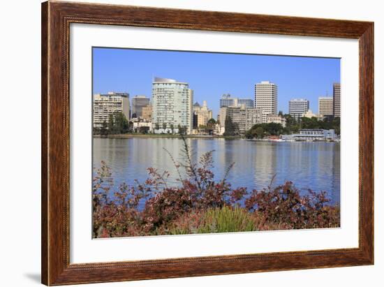 Oakland Skyline and Lake Merritt, Oakland, California, United States of America, North America-Richard Cummins-Framed Photographic Print