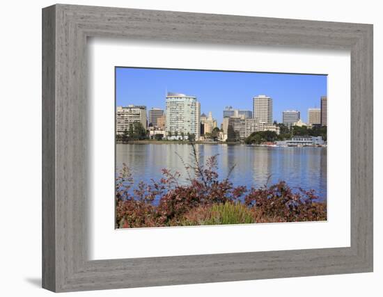 Oakland Skyline and Lake Merritt, Oakland, California, United States of America, North America-Richard Cummins-Framed Photographic Print