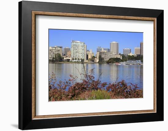 Oakland Skyline and Lake Merritt, Oakland, California, United States of America, North America-Richard Cummins-Framed Photographic Print