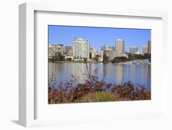 Oakland Skyline and Lake Merritt, Oakland, California, United States of America, North America-Richard Cummins-Framed Photographic Print