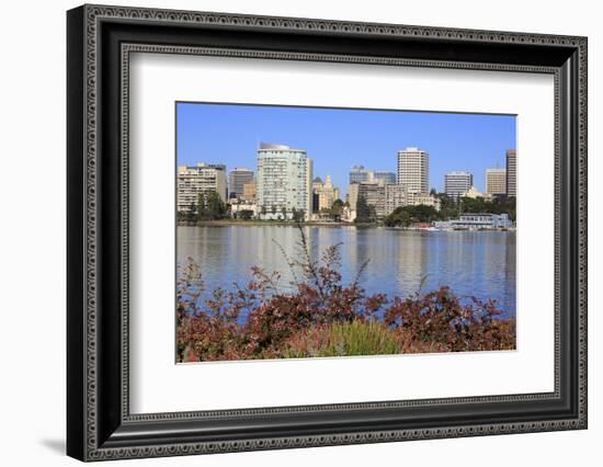 Oakland Skyline and Lake Merritt, Oakland, California, United States of America, North America-Richard Cummins-Framed Photographic Print