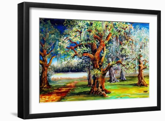 Oaks along the Bayou-Diane Millsap-Framed Art Print