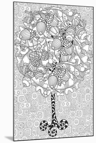 Oaktree Coloring Art-null-Mounted Coloring Poster