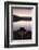 Oar boot on the Schluchsee at sundown, Black Forest, Baden-Wurttemberg, Germany-Markus Lange-Framed Photographic Print