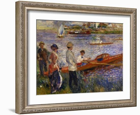 Oarsmen at Chatou, 1879-Pierre-Auguste Renoir-Framed Art Print