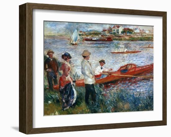 Oarsmen At Chatou, 1879-Pierre-Auguste Renoir-Framed Giclee Print