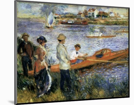 Oarsmen at Chatou-Pierre-Auguste Renoir-Mounted Art Print