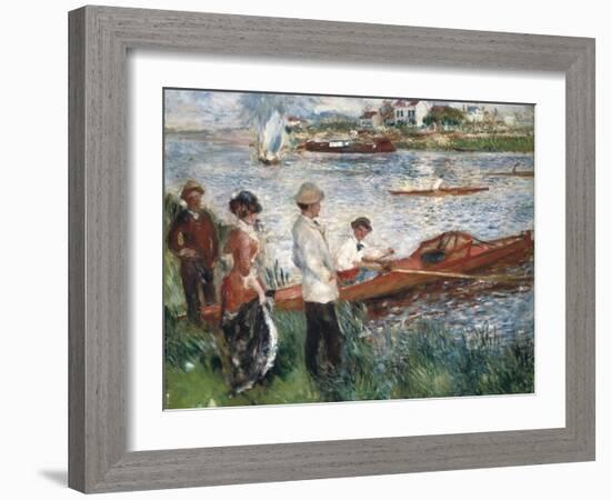 Oarsmen at Chatou-Pierre-Auguste Renoir-Framed Art Print