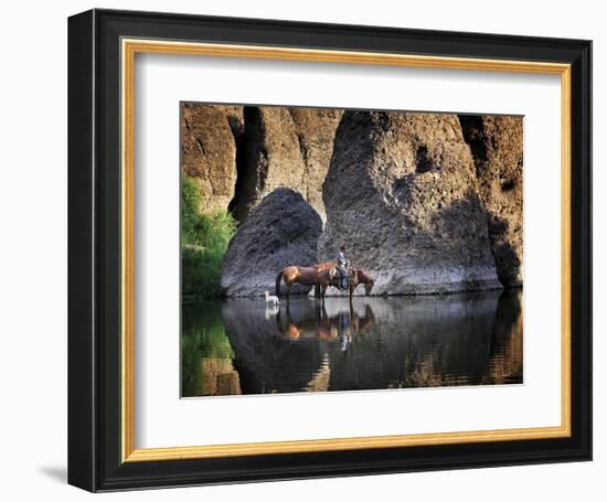 Oasis (color)-Barry Hart-Framed Art Print