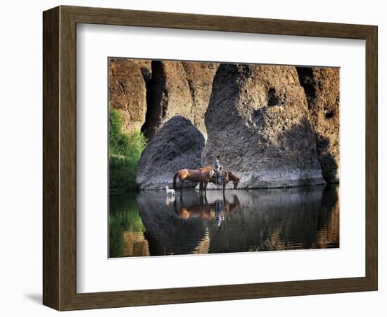 Oasis (color)-Barry Hart-Framed Art Print