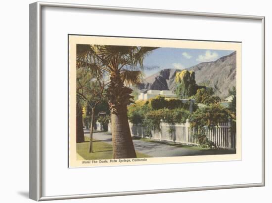 Oasis Hotel, Palm Springs, California-null-Framed Art Print