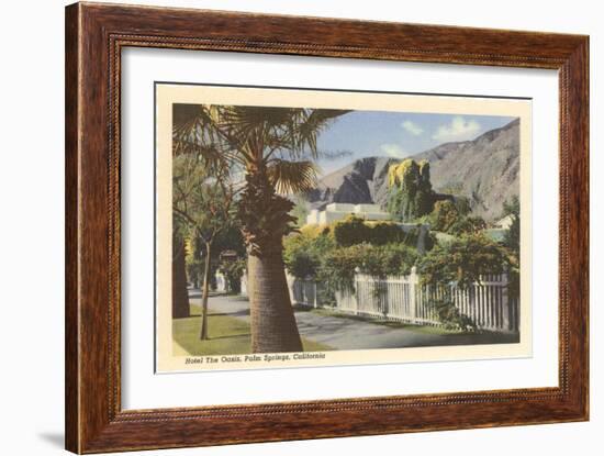 Oasis Hotel, Palm Springs, California-null-Framed Art Print