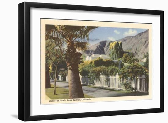 Oasis Hotel, Palm Springs, California-null-Framed Art Print