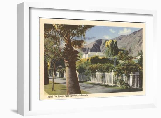 Oasis Hotel, Palm Springs, California-null-Framed Art Print