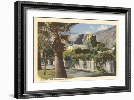 Oasis Hotel, Palm Springs, California-null-Framed Art Print