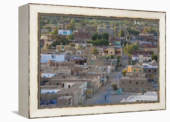 Oasis Town of Al Qasr in Western Desert of Egypt with Old Town-Peter Adams-Framed Premier Image Canvas