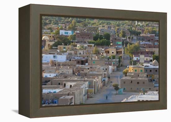 Oasis Town of Al Qasr in Western Desert of Egypt with Old Town-Peter Adams-Framed Premier Image Canvas