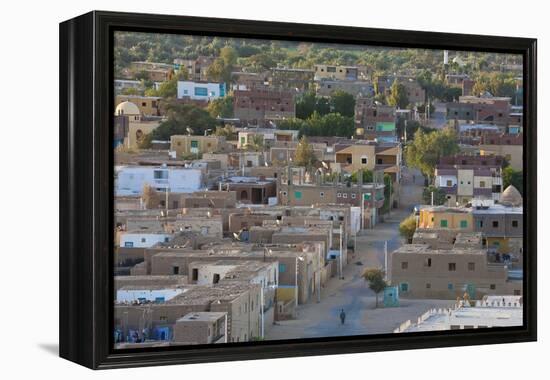 Oasis Town of Al Qasr in Western Desert of Egypt with Old Town-Peter Adams-Framed Premier Image Canvas