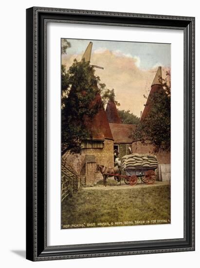 Oast Houses 1908-null-Framed Art Print