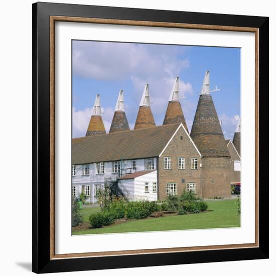 Oast Houses, Whitbread Hop Centre, East Peckham, Kent, England-Roy Rainford-Framed Photographic Print