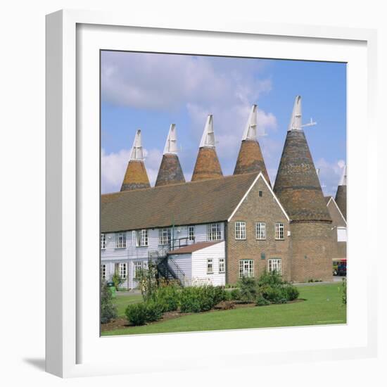 Oast Houses, Whitbread Hop Centre, East Peckham, Kent, England-Roy Rainford-Framed Photographic Print