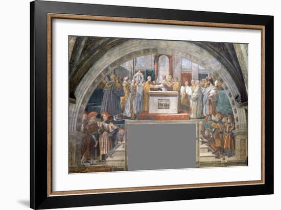 Oath of Pope Leo Iii-Raphael-Framed Giclee Print