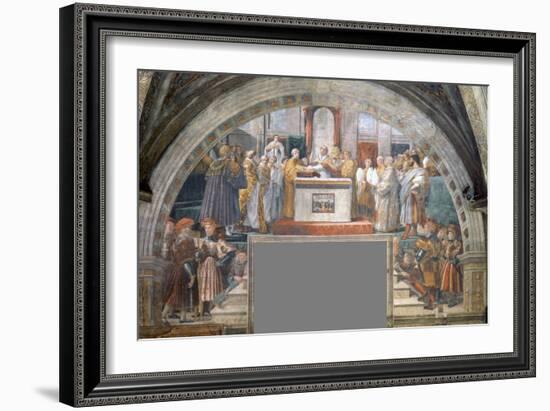 Oath of Pope Leo Iii-Raphael-Framed Giclee Print