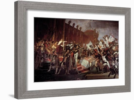 Oath of the Armee Made to Emperor Napoleon I (1769-1821) after the Distribution of the Eagles at Th-Jacques Louis David-Framed Giclee Print