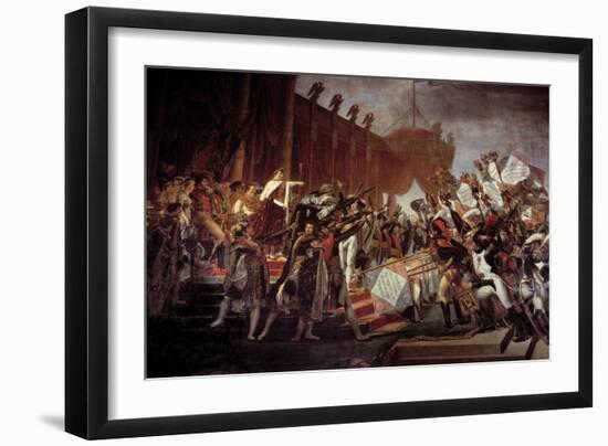 Oath of the Armee Made to Emperor Napoleon I (1769-1821) after the Distribution of the Eagles at Th-Jacques Louis David-Framed Giclee Print