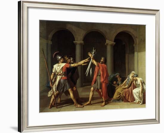 Oath of the Horatii-Jacques Louis David-Framed Giclee Print