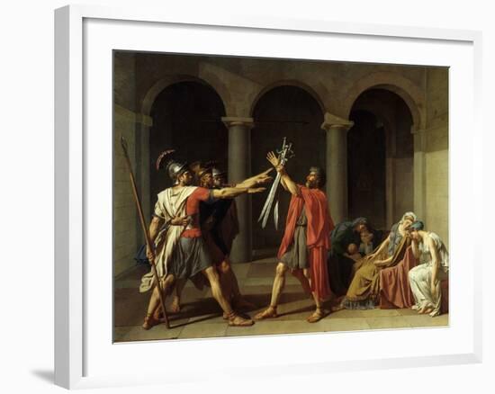 Oath of the Horatii-Jacques Louis David-Framed Giclee Print